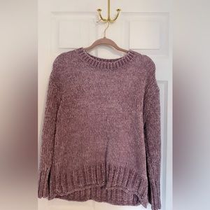 Cynthia Rowley purple knit sweater.